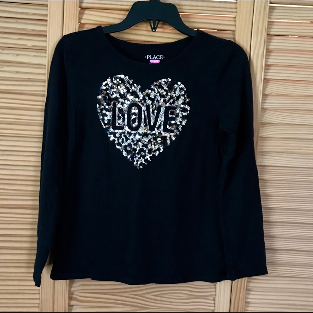 Children’s Place Leopard Sequin Long Sleeve Shirt